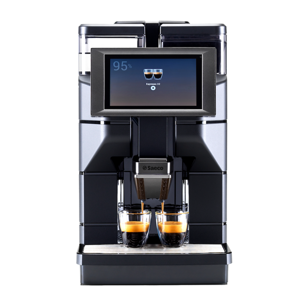 Machine à café en grains professionnelle Saeco Magic B2 avec écran tactile, vue de face