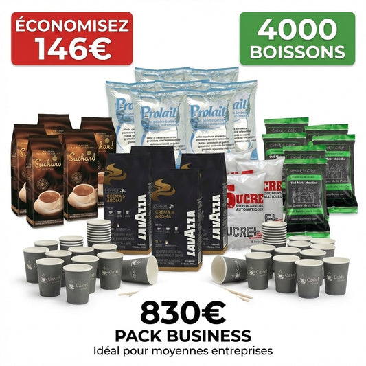 Pack Business 4 000 boissons pour distributeur automatique