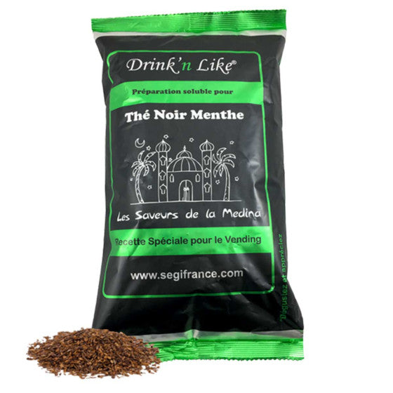 Thé instantané noir menthe distributeur