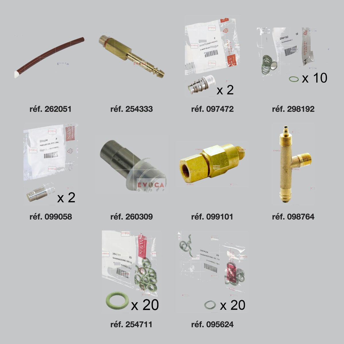 Pièces du kit révision hydraulique chaudière 600 cc Necta Barista 200