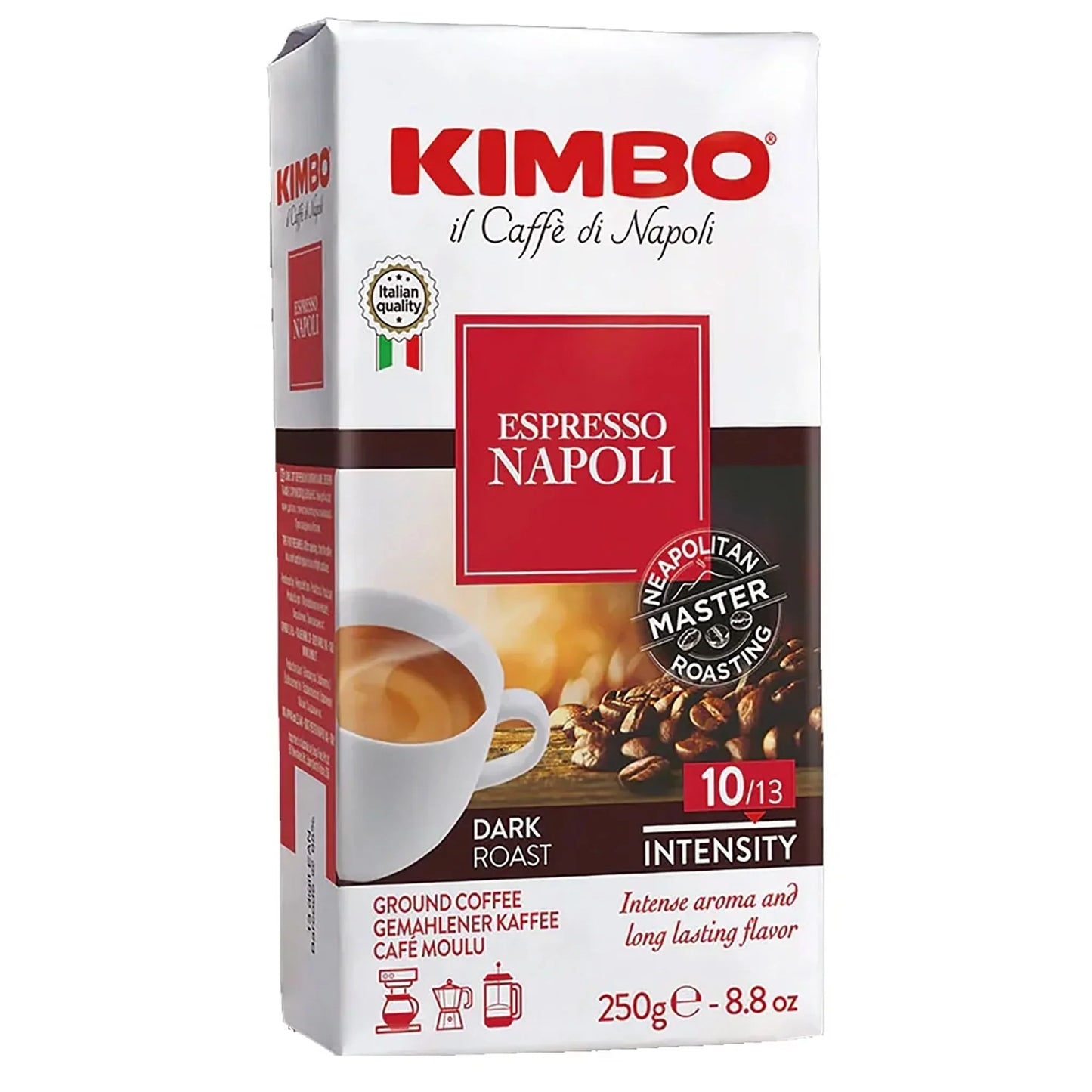 Café moulu Kimbo Espresso Napoli (250g) - Castel Expresso