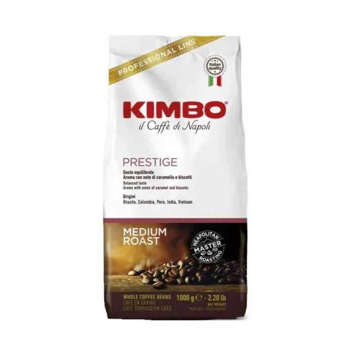 Café en grains Kimbo Prestige (1kg) - Castel Expresso
