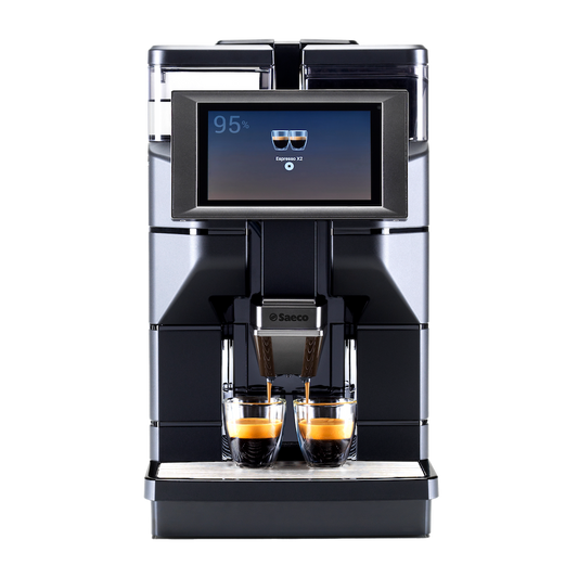 Machine à café en grains professionnelle Saeco Magic B2 avec écran tactile, vue de face