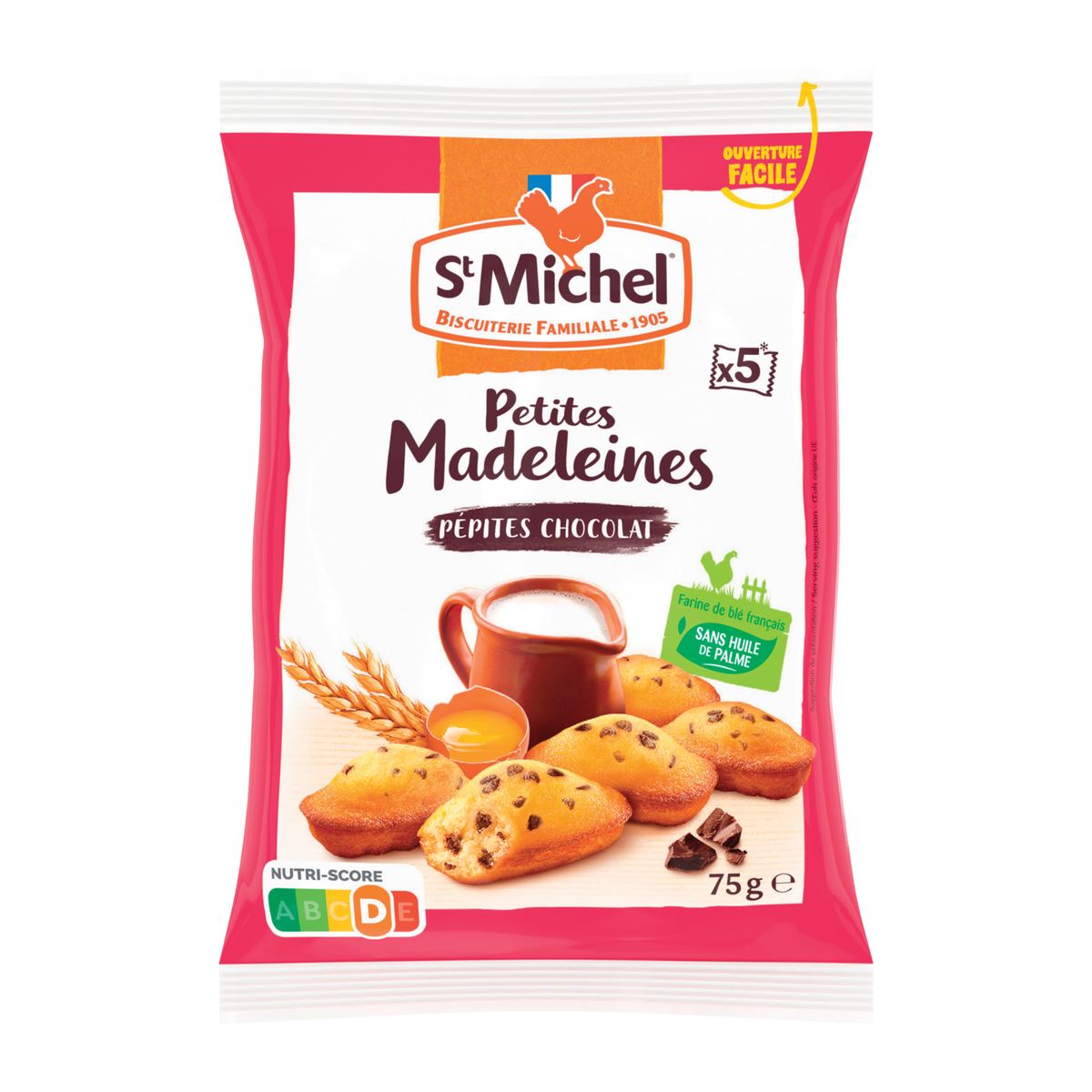 Madeleines St Michel pépites de chocolat 75 g