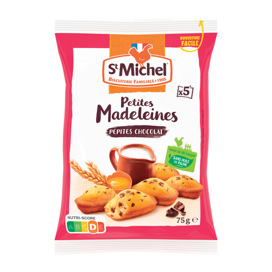 Madeleines St Michel pépites de chocolat 75 g