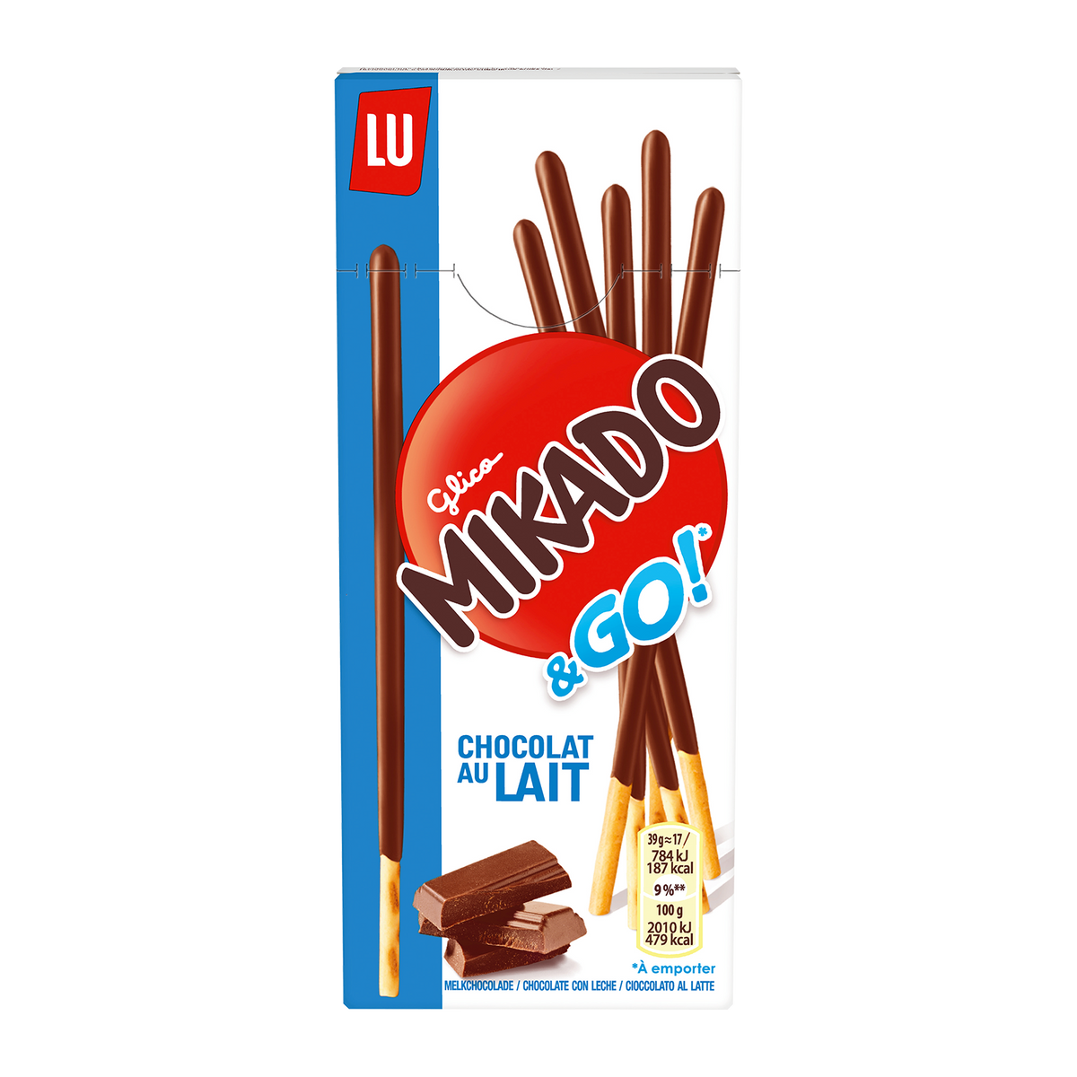 Mikado Pocket chocolat au lait 39 g