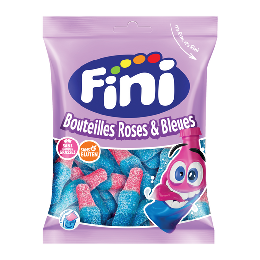 Bonbons Fini bouteilles rose et bleu 90 g