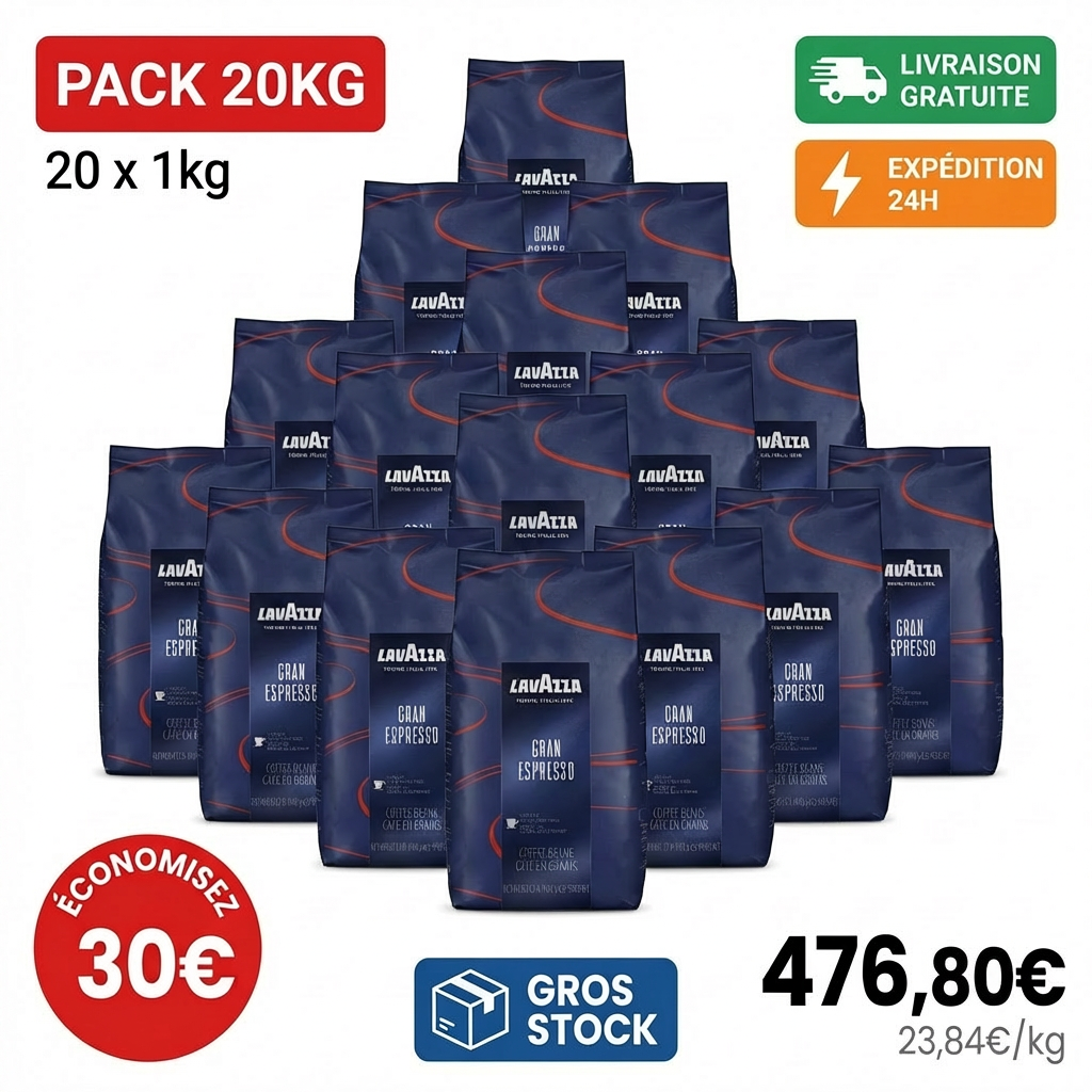 Espresso café Lavazza Gran Espresso grains professionnels