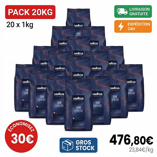 Espresso café Lavazza Gran Espresso grains professionnels