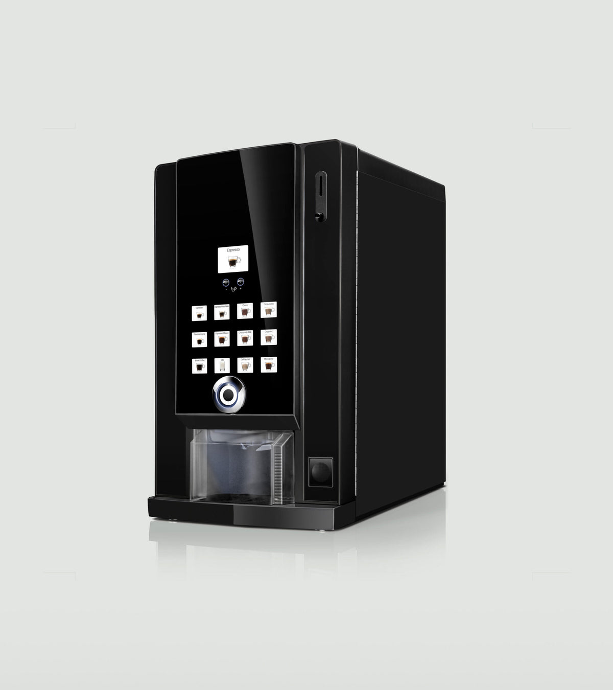 Rhea Doppio Business Line : clavier capacitif et réserve de gobelets