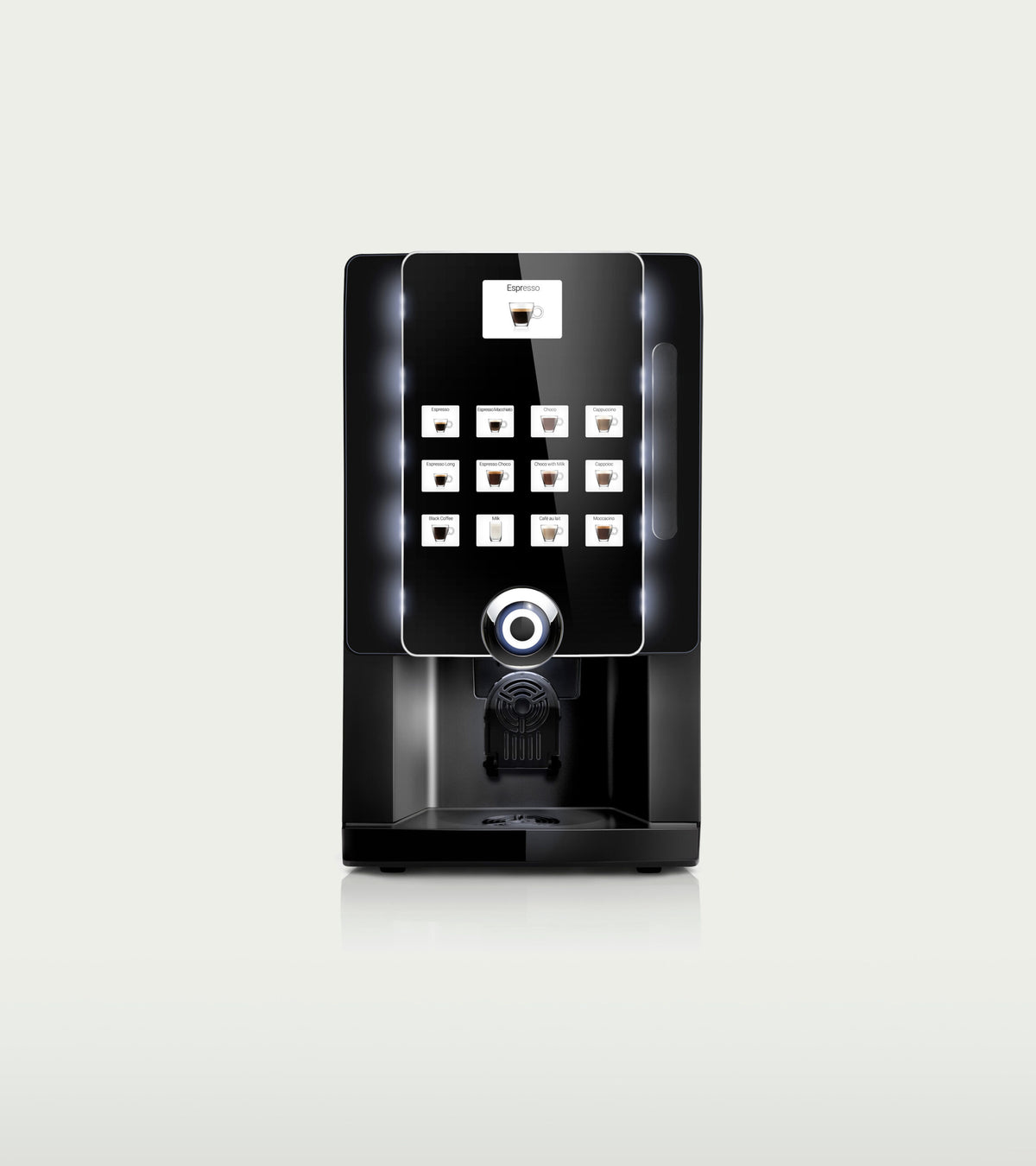 Machine à café professionnelle Rhea eC Business Line instantanée autonome, vue de face