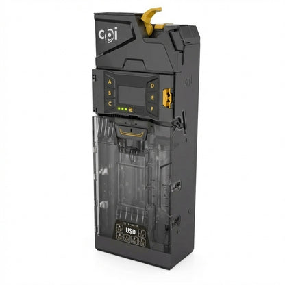 Monnayeur CPI Gryphon G2B4 distributeur automatique vue frontale 6 tubes MDB EXEC