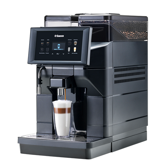 Machine à café en grains Saeco Aurora M2 avec lait frais, vue de face