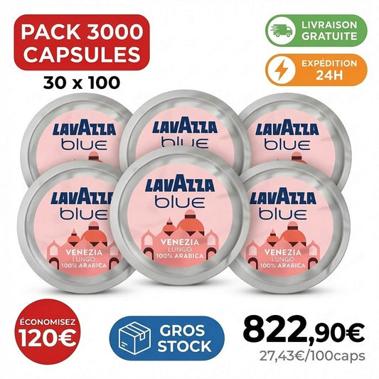 Capsule Lavazza Blue Venezia Lungo 3000 100% Arabica exception café long doux