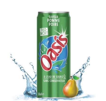 Oasis Pomme Poire canette slim 33 cl