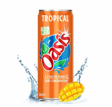 Oasis Tropical canette slim 33 cl
