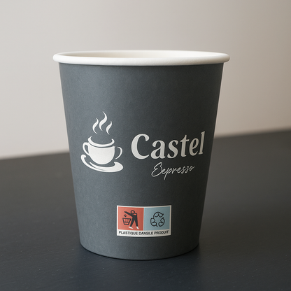 Gobelet carton 180ml pour café distributeur automatique design premium