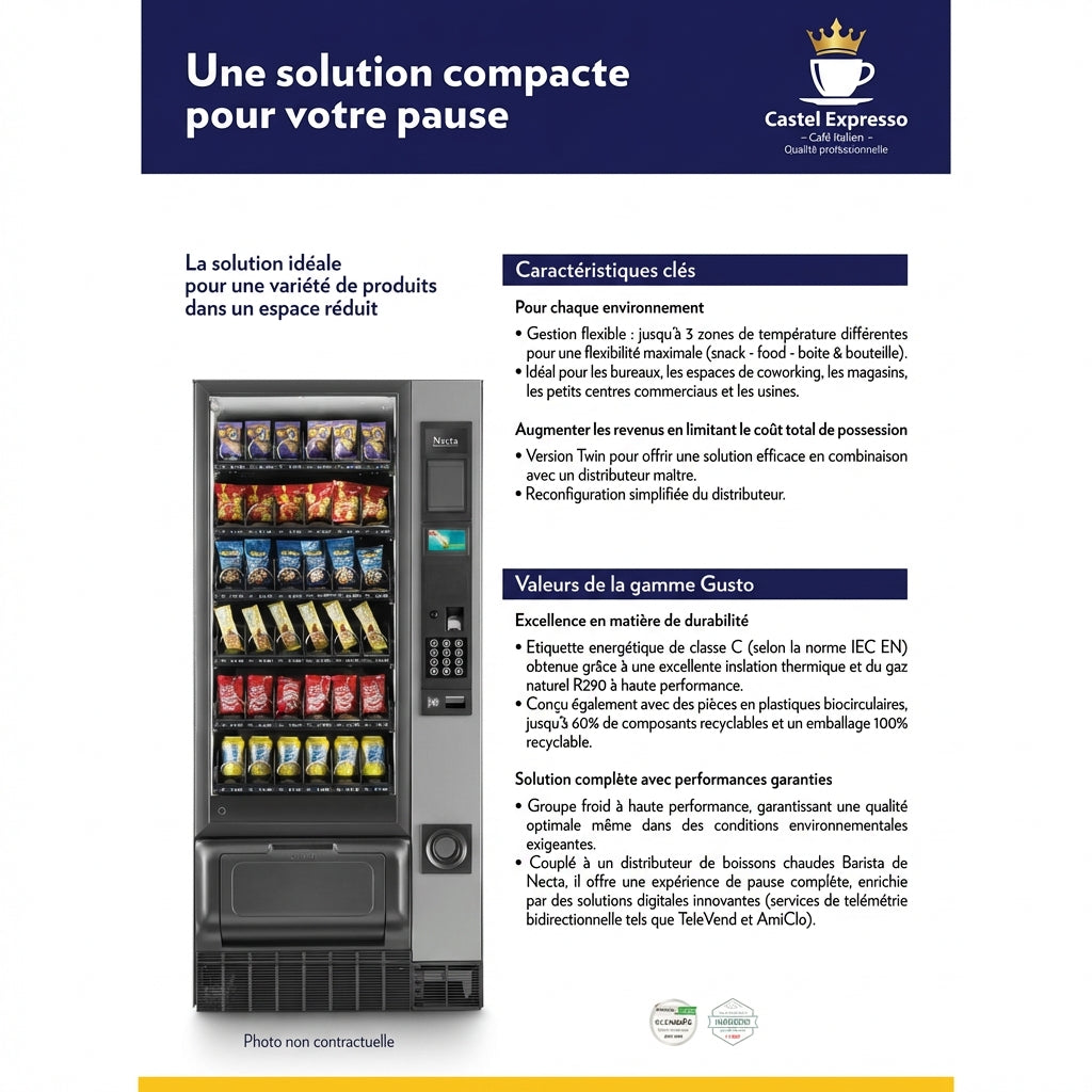DISTRIBUTEUR AUTOMATIQUE NECTA GUSTO 6M - SNACK & FOOD