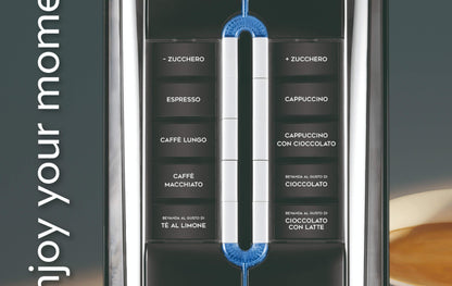 Necta Barista 200 : cadre chromé et éclairage LED de la zone de sélection