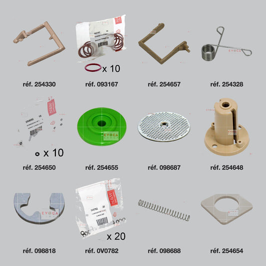 Pièces du kit révision groupe café Ø38 Necta Barista 200