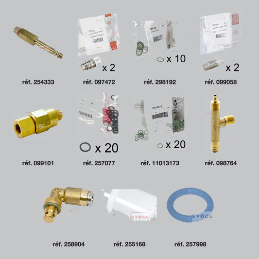 Pièces du kit révision hydraulique chaudière 500 cc Necta Krea Touch