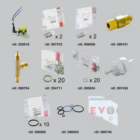 Pièces du kit révision hydraulique avec vapeur Necta Korinto Prime