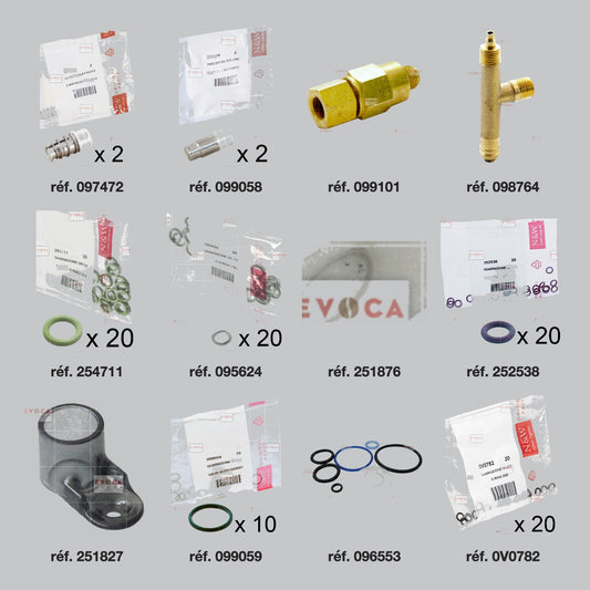 Pièces du kit révision hydraulique chaudière 300 cc sur réservoir Necta Koro Prime