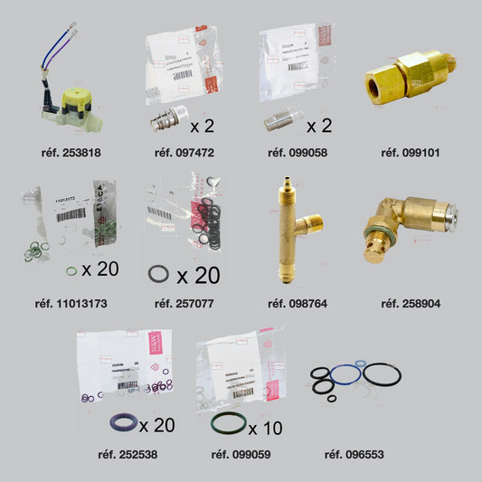 Pièces du kit révision hydraulique vapeur chaudière 500 cc Necta Koro Prime