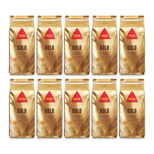 Pack 10 kg Delta Gold : 10 sachets de 1 kg de café en grains