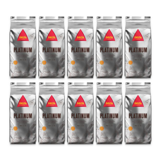 Pack 10 kg Delta Platinum : 10 sachets de 1 kg de café en grains