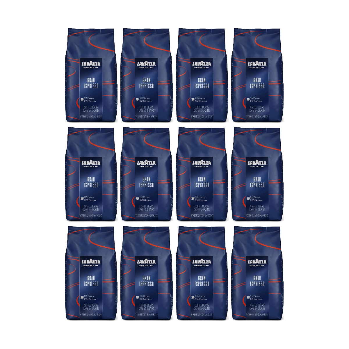 Pack 12 kg Lavazza Gran Espresso – 12 sachets de 1 kg