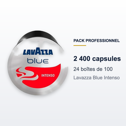 Pack 2400 capsules Lavazza Blue Intenso : 24 boîtes de 100