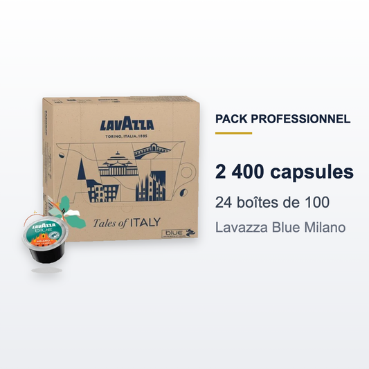 Pack 2400 capsules Lavazza Blue Milano : 24 boîtes de 100