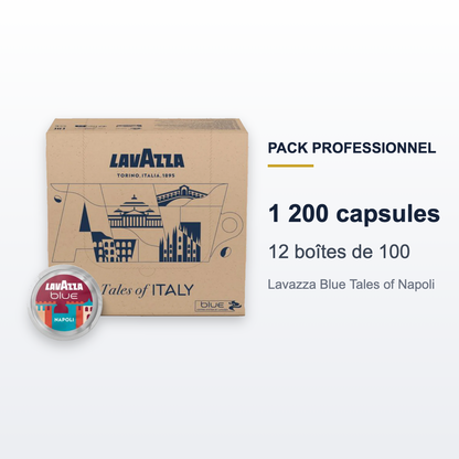 Pack 1200 capsules Lavazza Blue Tales of Napoli : 12 boîtes de 100