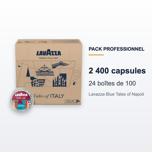 Pack 2400 capsules Lavazza Blue Tales of Napoli : 24 boîtes de 100