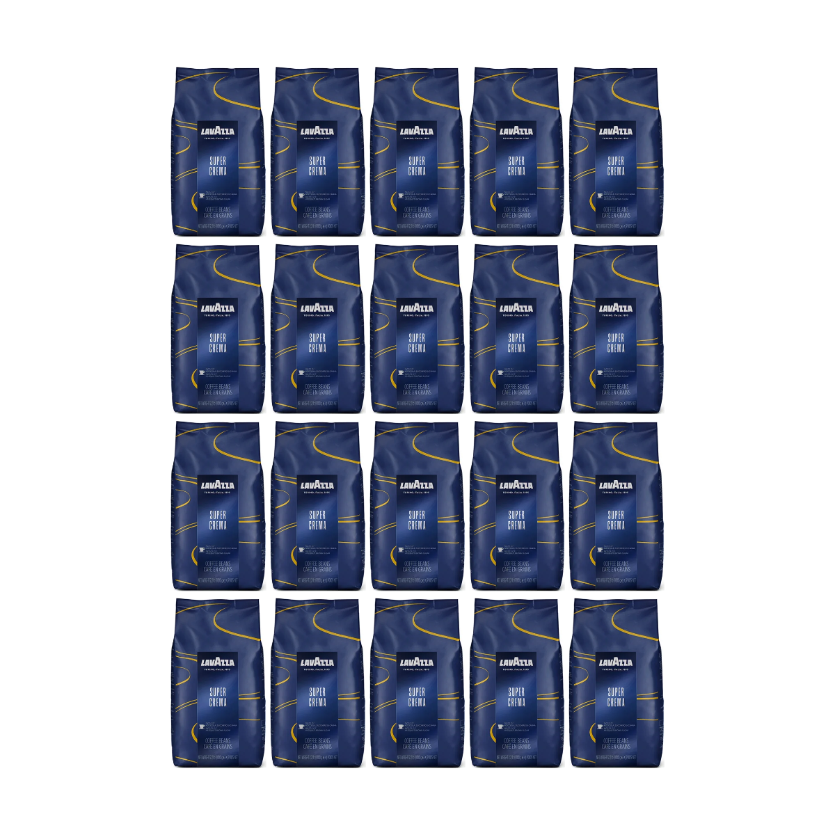 Pack 20 kg Lavazza Super Crema – 20 sachets de 1 kg