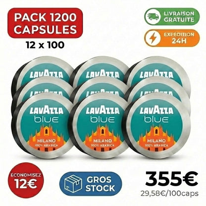 PACK 1200 CAPSULES LAVAZZA BLUE MILANO - CAFÉ EN CAPSULES