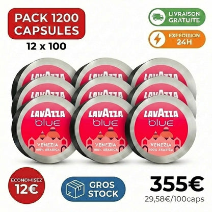 PACK 1200 CAPSULES LAVAZZA BLUE VENEZIA - CAFÉ EN CAPSULES