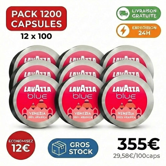 PACK 1200 CAPSULES LAVAZZA BLUE VENEZIA - CAFÉ EN CAPSULES