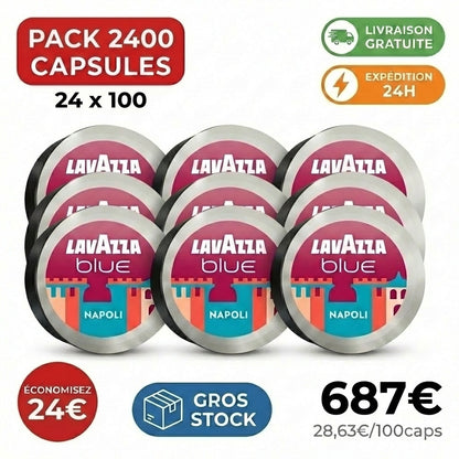 PACK 2400 CAPSULES LAVAZZA BLUE NAPOLI - CAFÉ EN CAPSULES