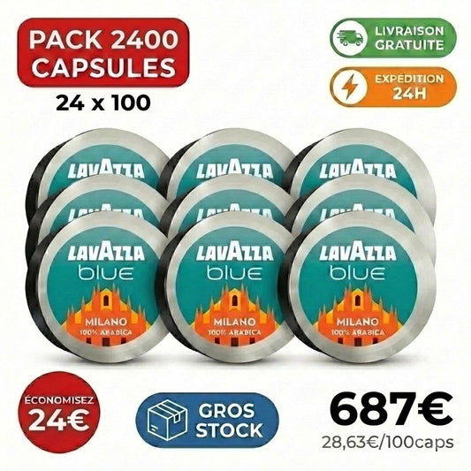 PACK 2400 CAPSULES LAVAZZA BLUE MILANO - CAFÉ EN CAPSULES