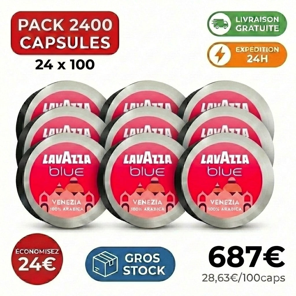 PACK 2400 CAPSULES LAVAZZA BLUE VENEZIA - CAFÉ EN CAPSULES