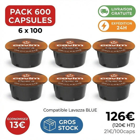 PACK 600 CAPSULES COVIM OROCREMA - Compatible Lavazza BLUE
