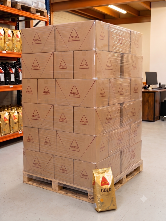 Palette Delta Cafés Gold – 40 Cartons de 10 kg (400 kg)