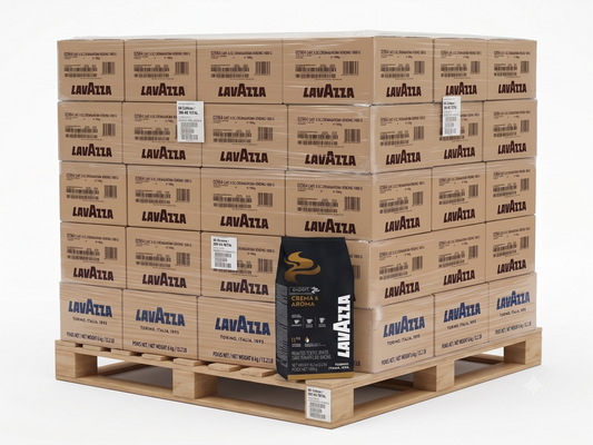 Café en grains Lavazza Crema & Aroma Expert - Palette Complète de 396 kg (66 Cartons)