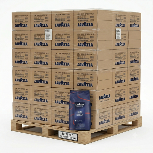 Café en grains Lavazza Gran Espresso - Palette Complète de 396 kg (66 Cartons)