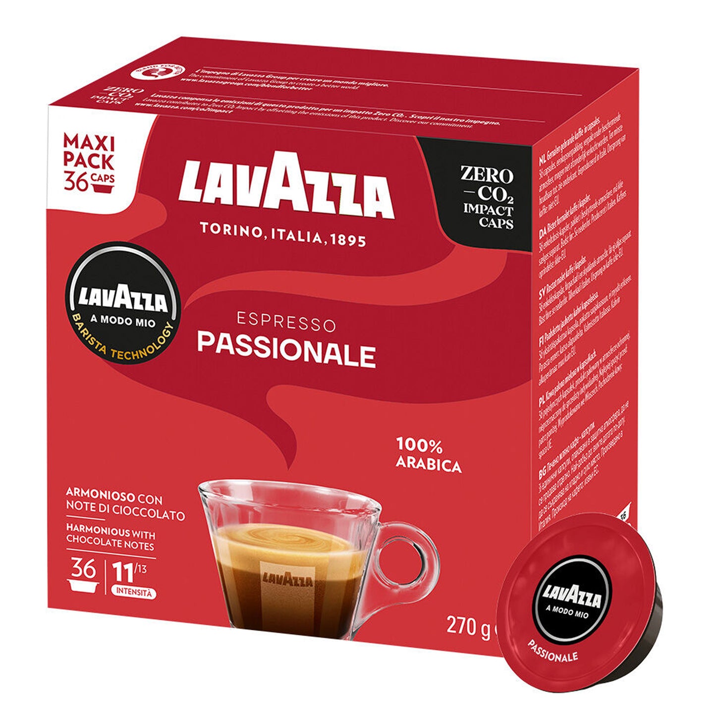 Capsules A Modo Mio Passionale – Boîte de 36 Capsules - Castel Expresso