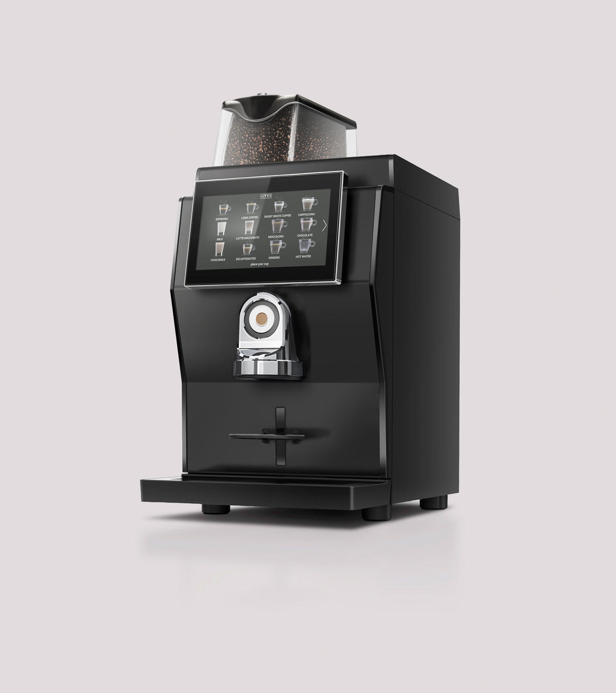 Rhea rhTT1 Platinium : écran tactile 10 pouces et trémie café en grains