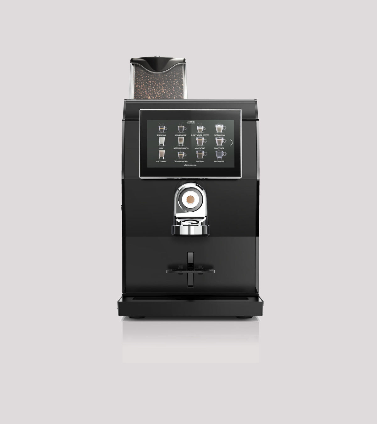 Machine à café professionnelle Rhea rhTT1 Platinium, vue de face