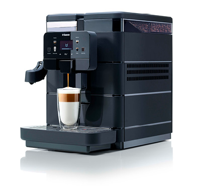 Machine à café en grains professionnelle Saeco Royal Plus avec lait frais, vue de face